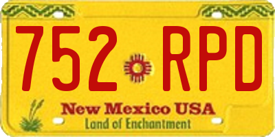 NM license plate 752RPD