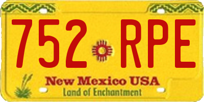 NM license plate 752RPE