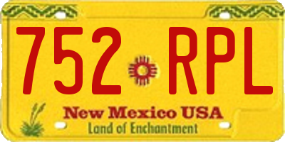 NM license plate 752RPL
