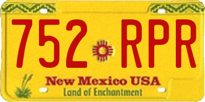 NM license plate 752RPR