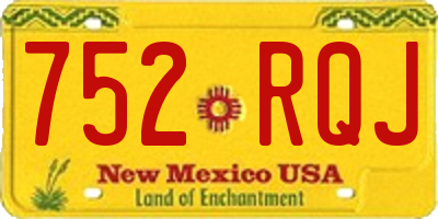 NM license plate 752RQJ