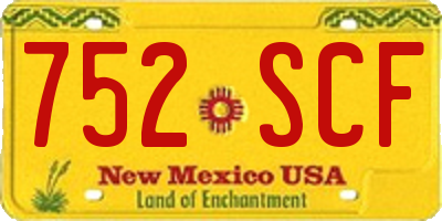 NM license plate 752SCF