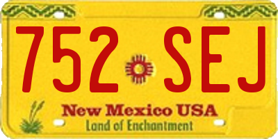 NM license plate 752SEJ