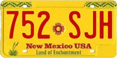 NM license plate 752SJH