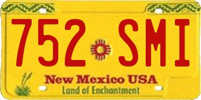 NM license plate 752SMI