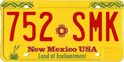 NM license plate 752SMK