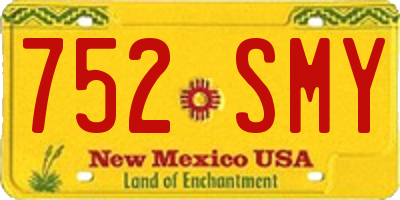 NM license plate 752SMY