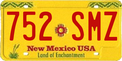 NM license plate 752SMZ