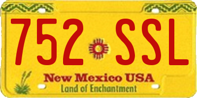 NM license plate 752SSL