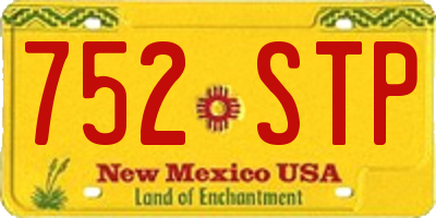 NM license plate 752STP