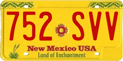 NM license plate 752SVV