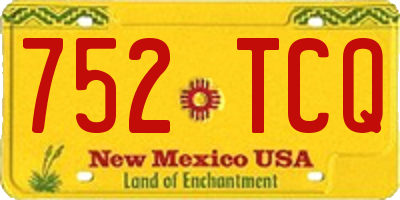 NM license plate 752TCQ