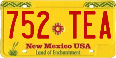 NM license plate 752TEA