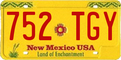 NM license plate 752TGY