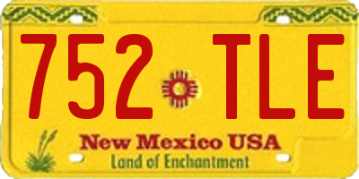 NM license plate 752TLE