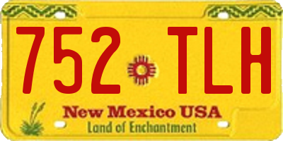 NM license plate 752TLH