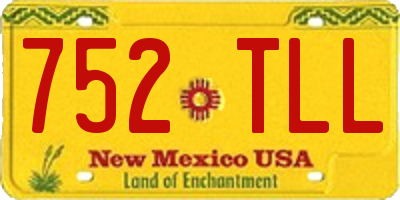 NM license plate 752TLL