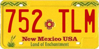 NM license plate 752TLM