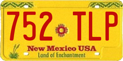 NM license plate 752TLP