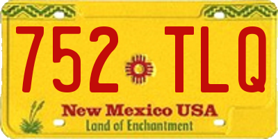 NM license plate 752TLQ