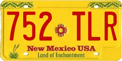 NM license plate 752TLR