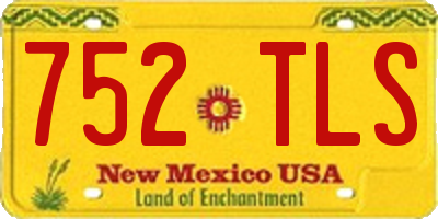 NM license plate 752TLS