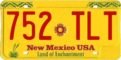 NM license plate 752TLT