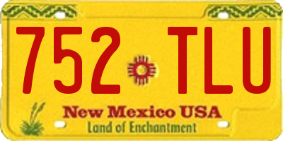 NM license plate 752TLU