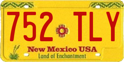 NM license plate 752TLY