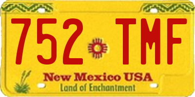 NM license plate 752TMF