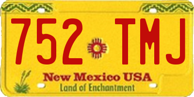 NM license plate 752TMJ