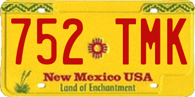 NM license plate 752TMK