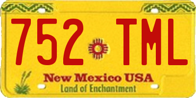 NM license plate 752TML
