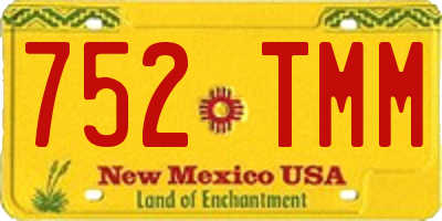 NM license plate 752TMM