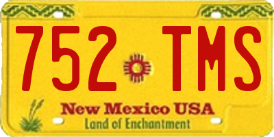 NM license plate 752TMS