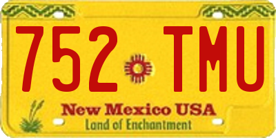 NM license plate 752TMU