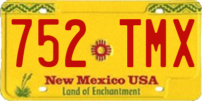 NM license plate 752TMX