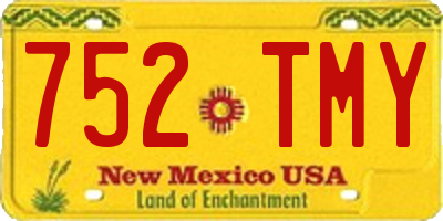 NM license plate 752TMY