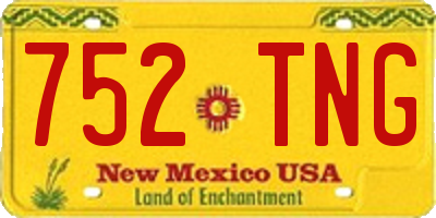 NM license plate 752TNG