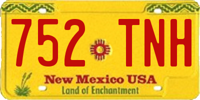 NM license plate 752TNH