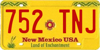 NM license plate 752TNJ