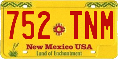 NM license plate 752TNM