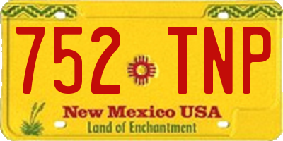 NM license plate 752TNP
