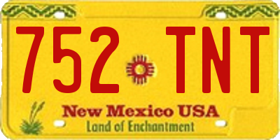NM license plate 752TNT