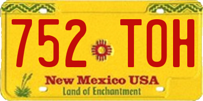 NM license plate 752TOH