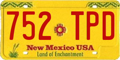NM license plate 752TPD