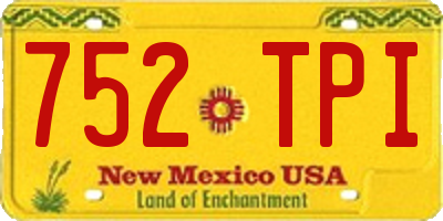 NM license plate 752TPI