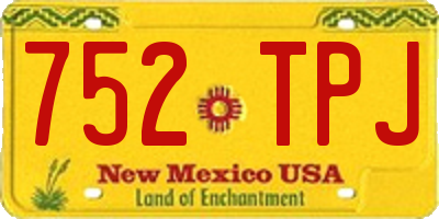 NM license plate 752TPJ