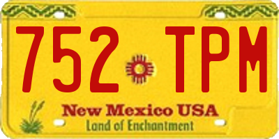 NM license plate 752TPM