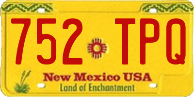 NM license plate 752TPQ